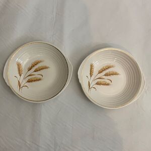 Edwin M Knowles China Co Yorktown USA  Golden Wheat Gold Trim Fruit Dessert Bowl